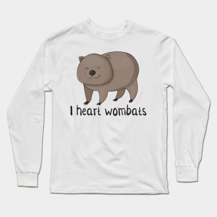 I Love Wombats- Cute Wombat Gift Long Sleeve T-Shirt